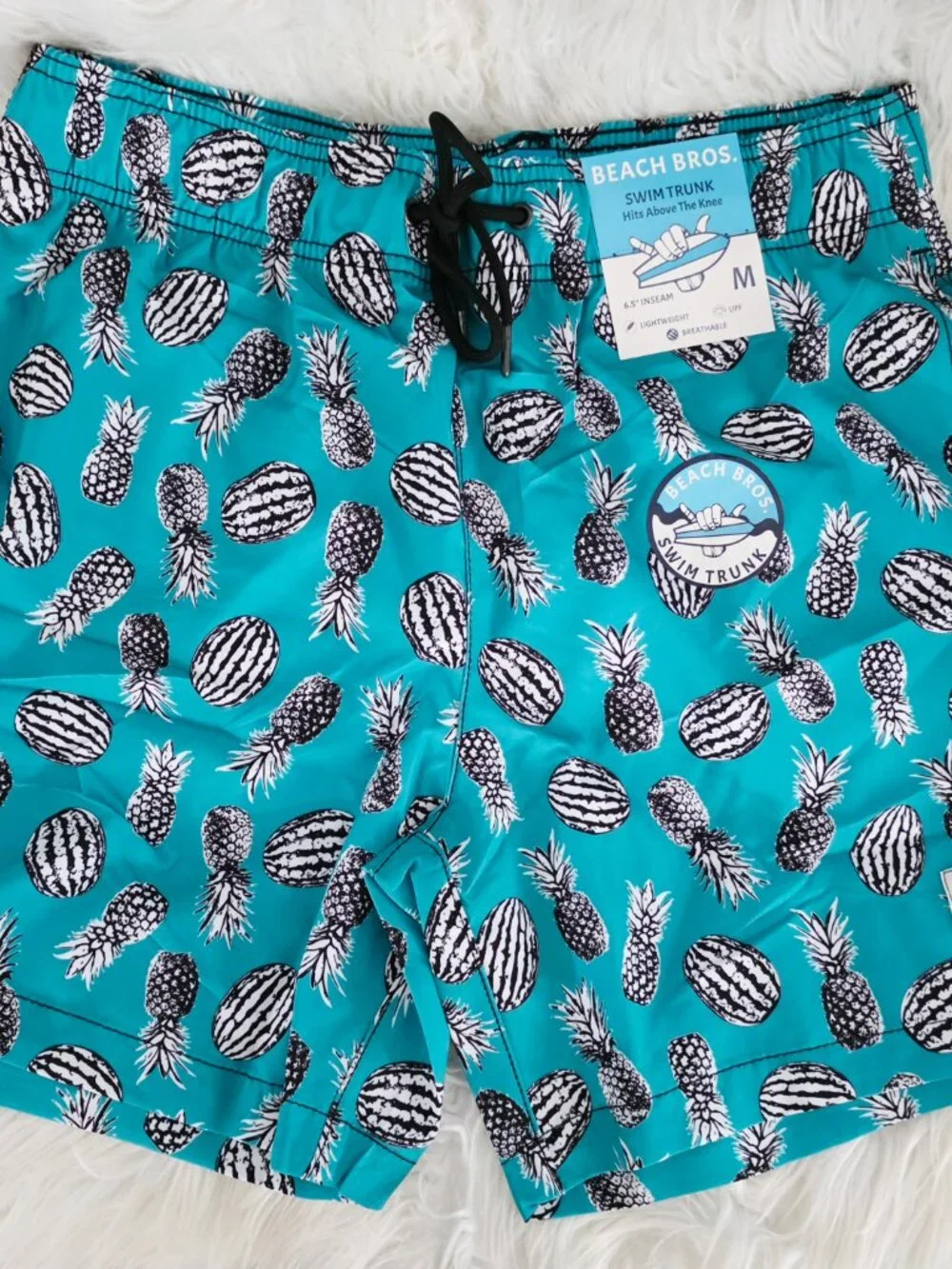 NWT Beach Bros Men's Swim Trunks Fruit X-Ray Aqua BB-104-48